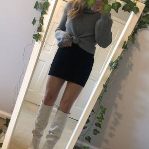 Gray cowl neck sweater